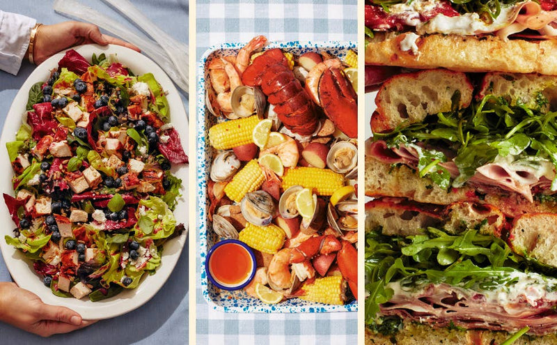 Wishbone Kitchen Cookbook by Penguin Random House LLC: Features recipes like Blueberry BBQ Grilled Chicken Salad, seafood boil, and Italian sandwiches, embodying unfussy, elegant cooking.