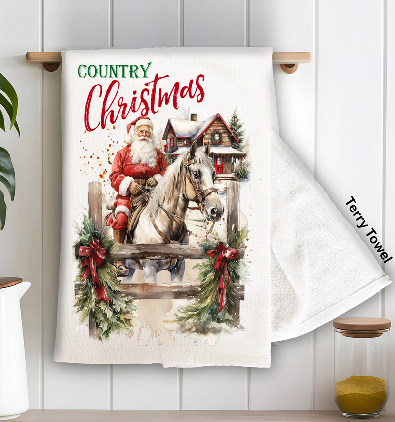 Eric & Christopher | Horse with Wreath Tea Towel