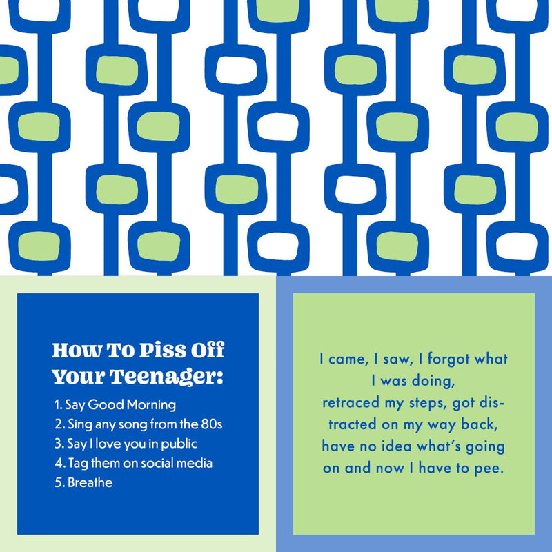 Drinks on Me - NAPKIN Piss Off Teenager: Humorous double-sided cocktail napkin featuring witty graphics, ideal for parties. Perfect gift or addition to Athens Cooks' barware collection.