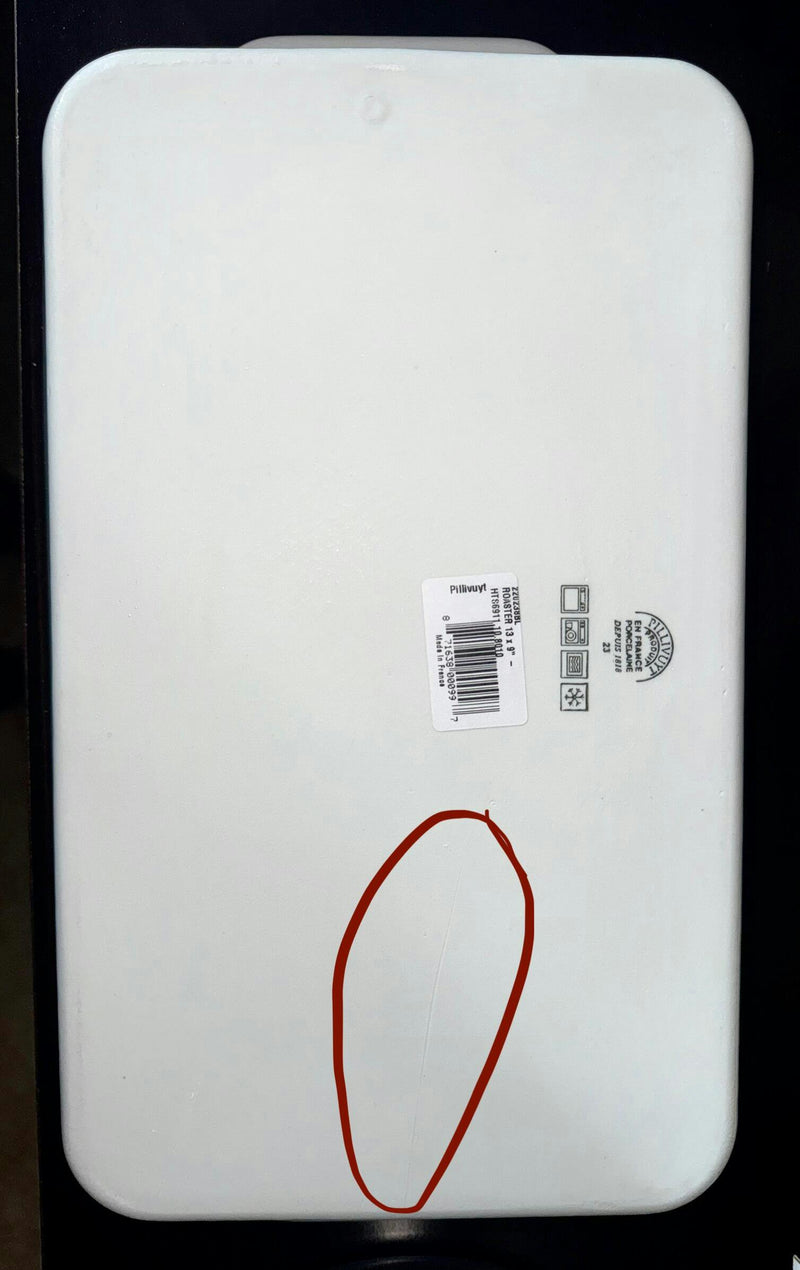 Pillivuyt | Deep Rectangular Eared Roasters, Extra Large, 5.5 qt