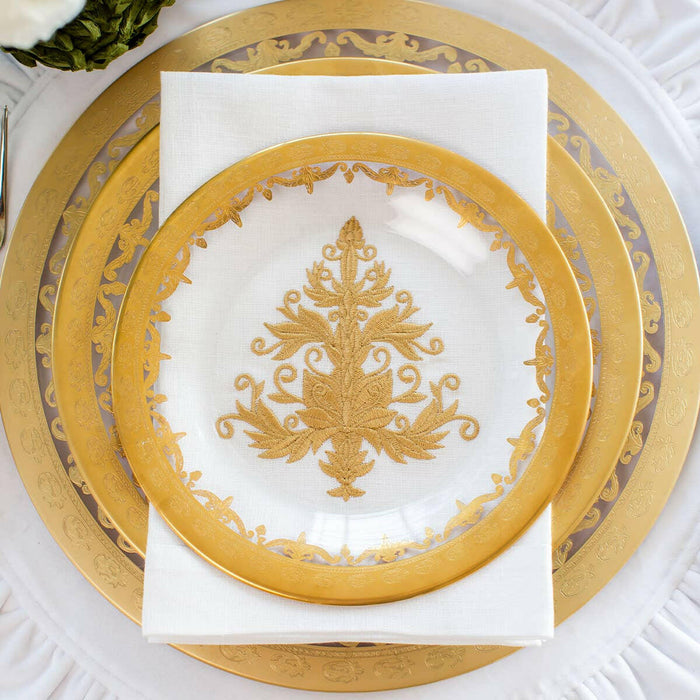 Arte Italica | Vetro Gold Salad & Dessert Plate.