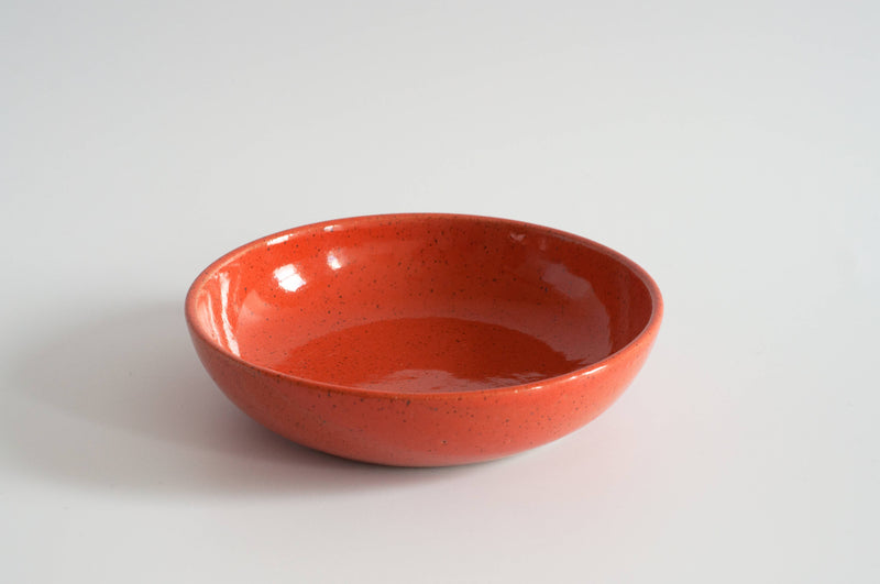 RachaelPots - Pasta Bowl Small: Sage, a hand-thrown, speckled reddish-orange ceramic bowl, perfect for pasta or as a small serving dish, crafted in Brooklyn.