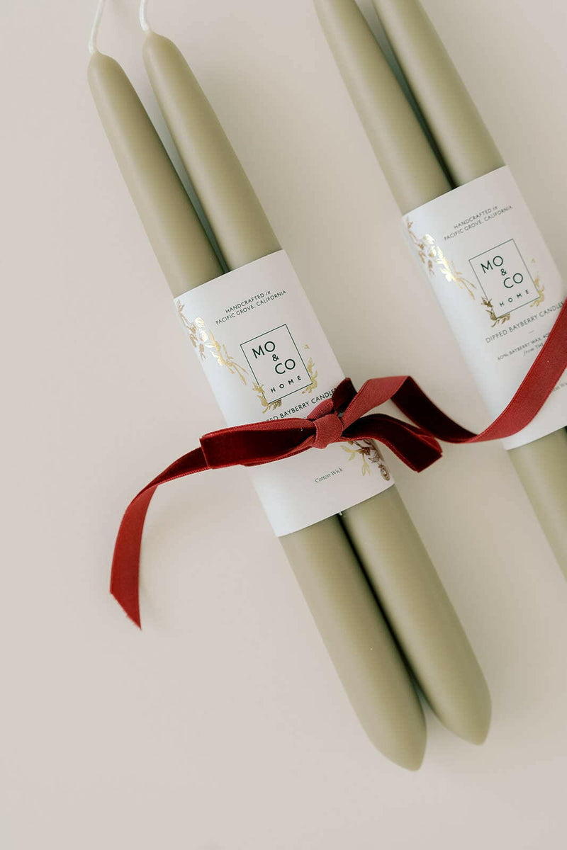 Mo&Co | Limited Edition! Bayberry Dipped Taper Candles.