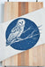 Hearth and Harrow - Organic Cotton Barn Owl Tea Towel - Navy - Bird Kitchen.