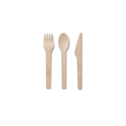 Bambu® - Disposable Bamboo Knife, Fork, and Spoon Set: Eco-friendly, compostable utensils made from 100% bamboo, ideal for sustainable dining at any event.