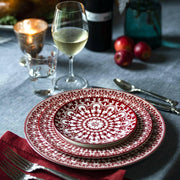 Caskata | Casablanca Crimson Salad Plate | Set of 4.