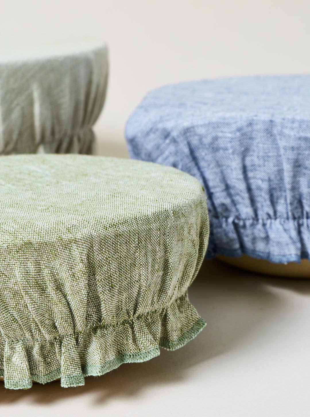 Farmhouse Pottery Washed Linen Bowl Cover - Thumbnail 4