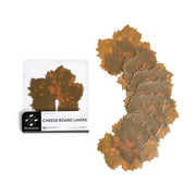 Formaticum | Cheese Board Liners - Large, featuring a grape leaf design on wax-coated parchment, ideal for elegant presentations on cheese or charcuterie boards.