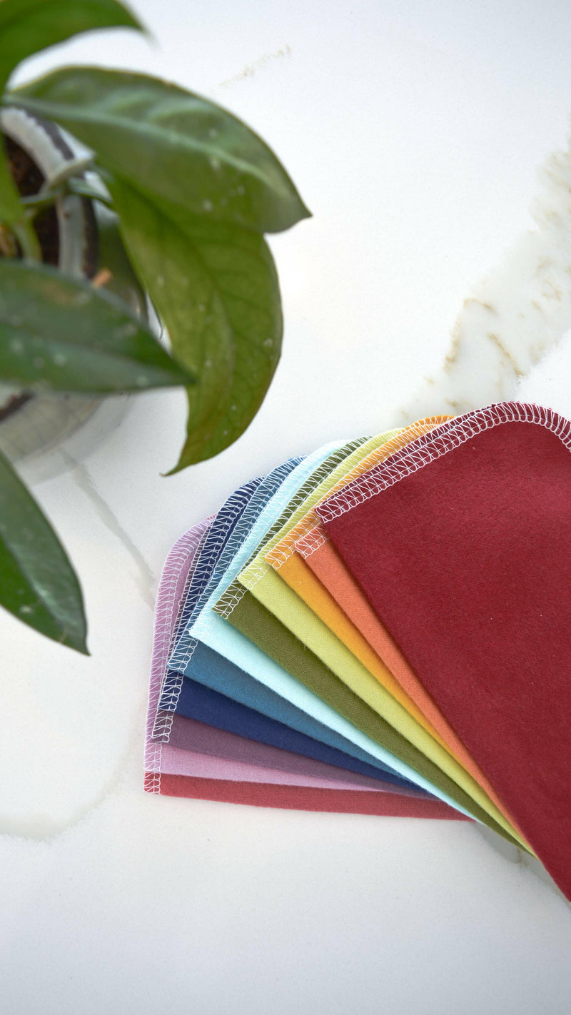 Marley's Monsters UNpaper® Towels - Earthy Rainbow 24-pack, durable and reusable towels designed for eco-friendly living, perfect for vibrant, sustainable kitchen chores.