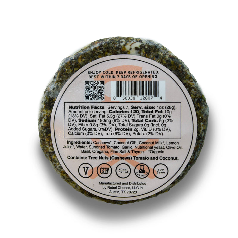 Rebel Cheese | Tomato Herb Fromage Plant Based