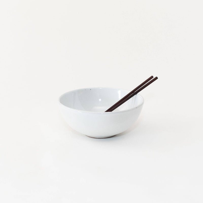 Sarah Kersten - Ramen Bowl: Winter Mesa, featuring chopsticks resting inside, perfect for noodles, salads, or side dishes, available in 10 studio glazes.