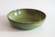 RachaelPots - Pasta Bowl Large: Nude/White, a hand-thrown stoneware dish, perfect for family meals. Features a satin-matte finish and nests with smaller bowls.