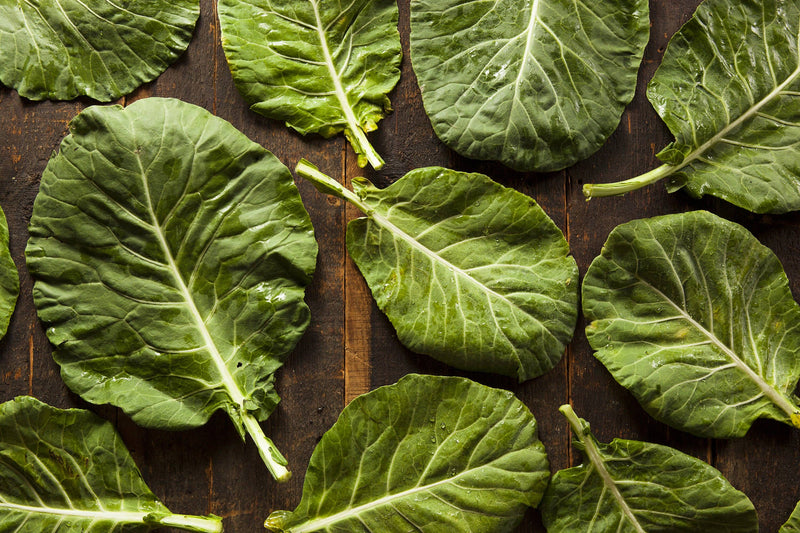 Bentley Seed Co. - Collards-Southern Giant 1871: Large, dark-green leafy brassica leaves, ideal for heirloom gardening with a classic mustard flavor.
