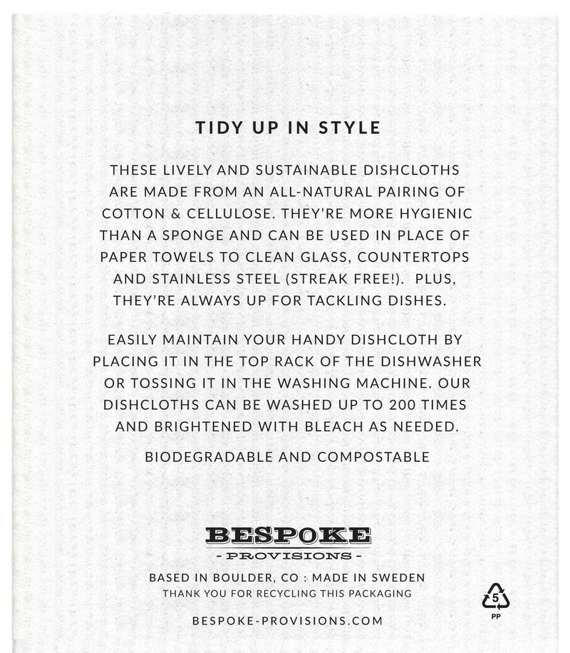 Bespoke Provisions - Bats  Swedish Dishcloth.