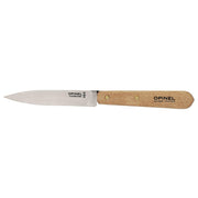 Opinel | No.102 Carbon Paring Knives - Single with a straight carbon-steel blade and light wood handle, ideal for precise kitchen prep, embodies French craftsmanship.