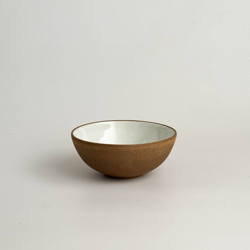Sarah Kersten - Ramen Bowl: Quail Egg; a versatile ceramic bowl with white rim, ideal for noodles, salads, and more, on a white surface.