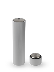 Peugeot | Line Reverse Corkscrew, Aluminum, shown disassembled with its sleek, ribbed metal design, highlighting its modern, efficient cork extraction mechanism.