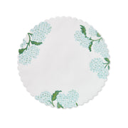 Garden Party Original Flat Plate featuring a blue floral pattern, ideal for elegant dining settings available at Athens Cooks.