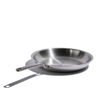 Heritage Steel | Eater Fry Pan - 8.5 Inches, a durable stainless-steel skillet with a long handle, designed for even heat distribution and optimal cooking space.