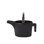 Hachiman | Garden Beetle, Large Black: A sleek, award-winning watering can with a fluted body, long spout, and folding handle for precise, efficient watering.