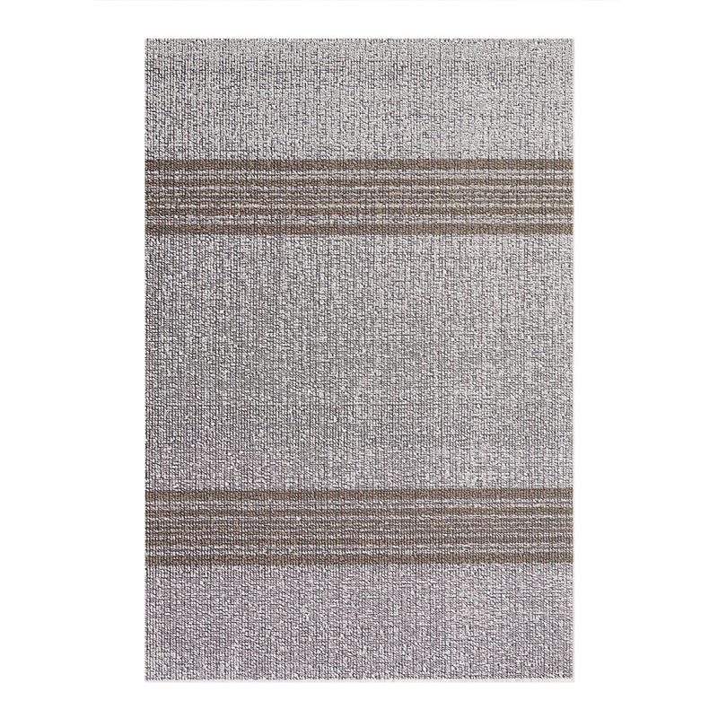 Chilewich Relay Stripe Shag Mat in Ivory, 24 by 36 inches