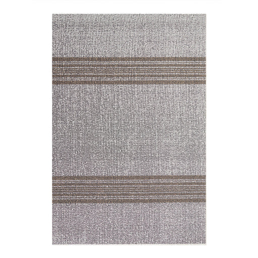 Chilewich Relay Stripe Shag Mat in Ivory, 24 by 36 inches