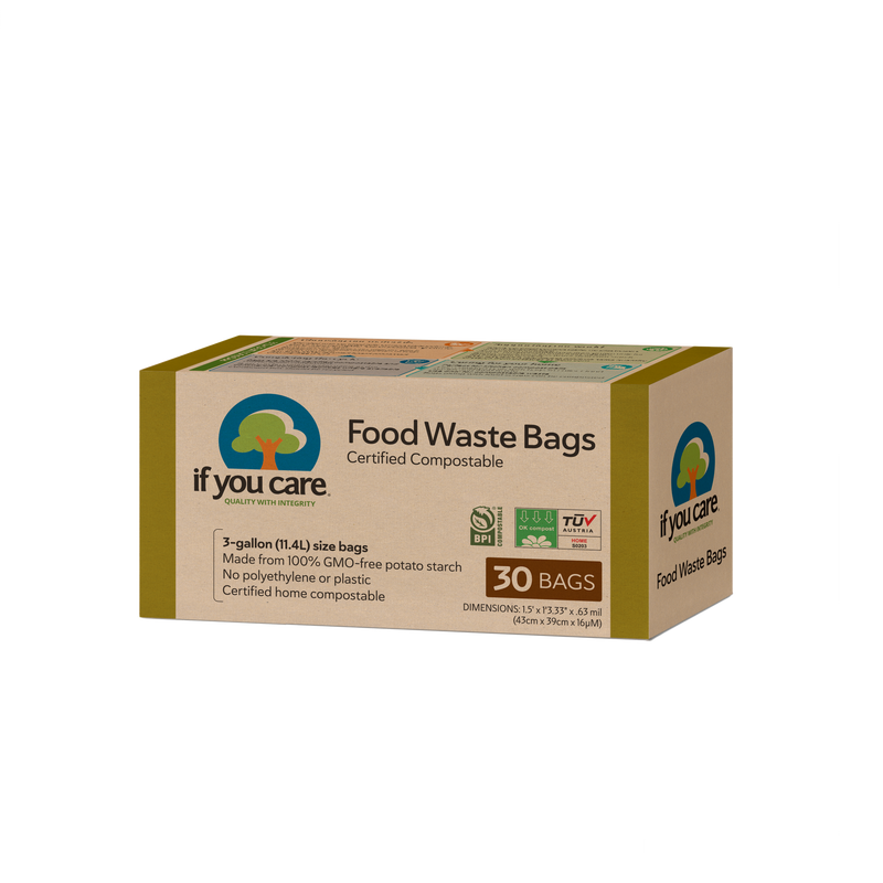 If You Care - 3 Gallon Certified Compostable Food Waste Bags.
