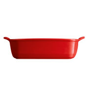 Emile Henry Square Baker in Burgundy, a durable, enameled ceramic dish ideal for versatile baking and serving, showcasing oven-to-table elegance.