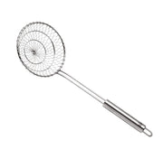 Kuhn Rikon | Spider Skimmer, Small (stainless) with hand-woven wire mesh, ideal for lifting and draining foods from hot liquids safely.