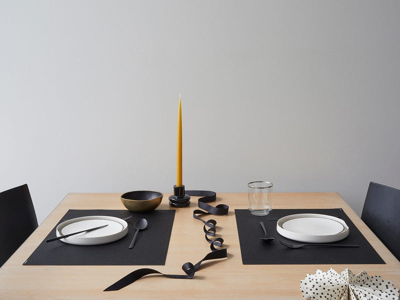 Chilewich | Basketweave Rectangle Placemats - Black - 14" x 19"