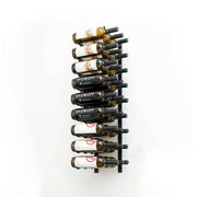 Mobili Rebecca - Wine Rack, Wall-mounted Black Metal Wine Cellar, 27 Bottles.