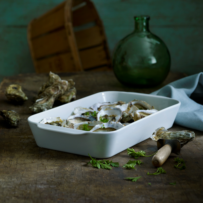 Pillivuyt | Deep Rectangular Eared Roasters, Extra Large, 5.5 qt