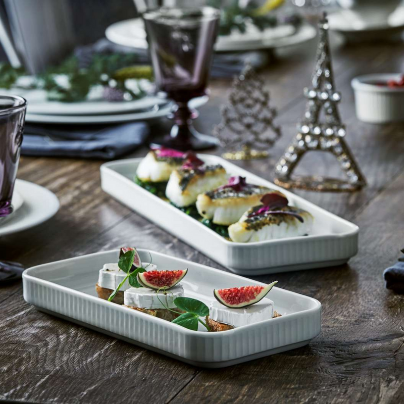 Pillivuyt | Plisse Tapas Dish, 14 x 4.5 inches