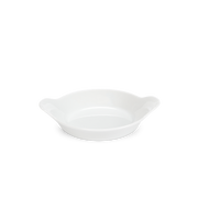 Pillivuyt | Round Eared Dish, a durable, hand-crafted shallow dish for gratins, featuring handles, perfect for baking, made in France. Ideal for Athens Cooks' curated kitchen collection.