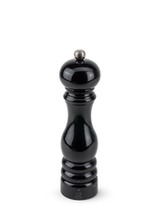 Peugeot | Paris u'Select Pepper Mill, Black Lacquer Wood, 9 inches, featuring a classic hand-turned design for grinding whole peppercorns, perfect for enhancing your culinary creations.