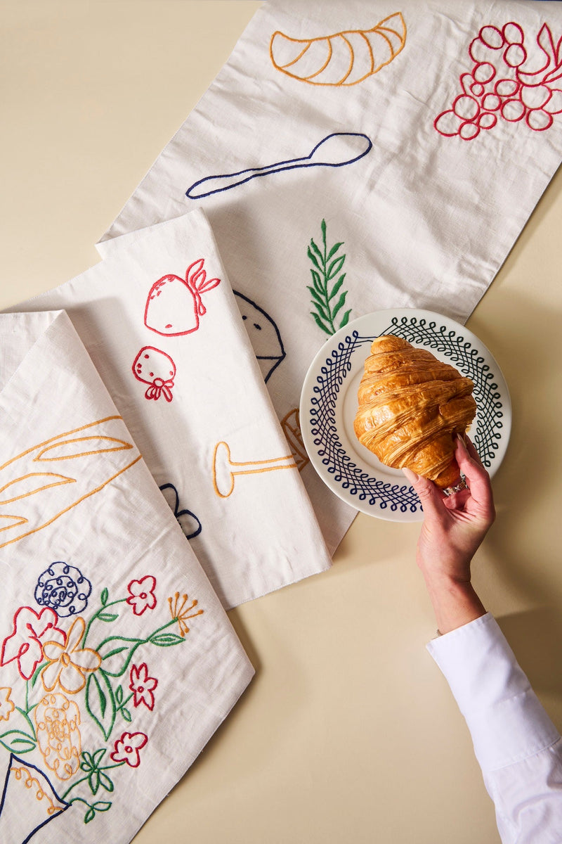 Misette | Fête Linen Embroidered Runner