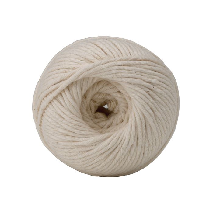 Compostable Cotton Butchers Twine, ideal for cooking and crafting, shown as a neatly wound ball of yarn. Perfect for kitchen use at Athens Cooks.