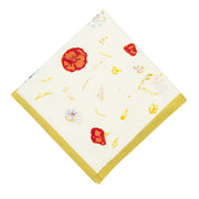 Caravan Home 19 x 19 Springfields Multi Napkins Set of 6, featuring hand-printed poppies and wildflowers, ideal for enhancing dining elegance.