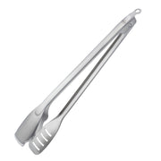 Rösle | Premium Barbecue Grilling Tongs crafted from stainless steel, featuring a large turning surface and grease drain slots, ideal for precise grilling.