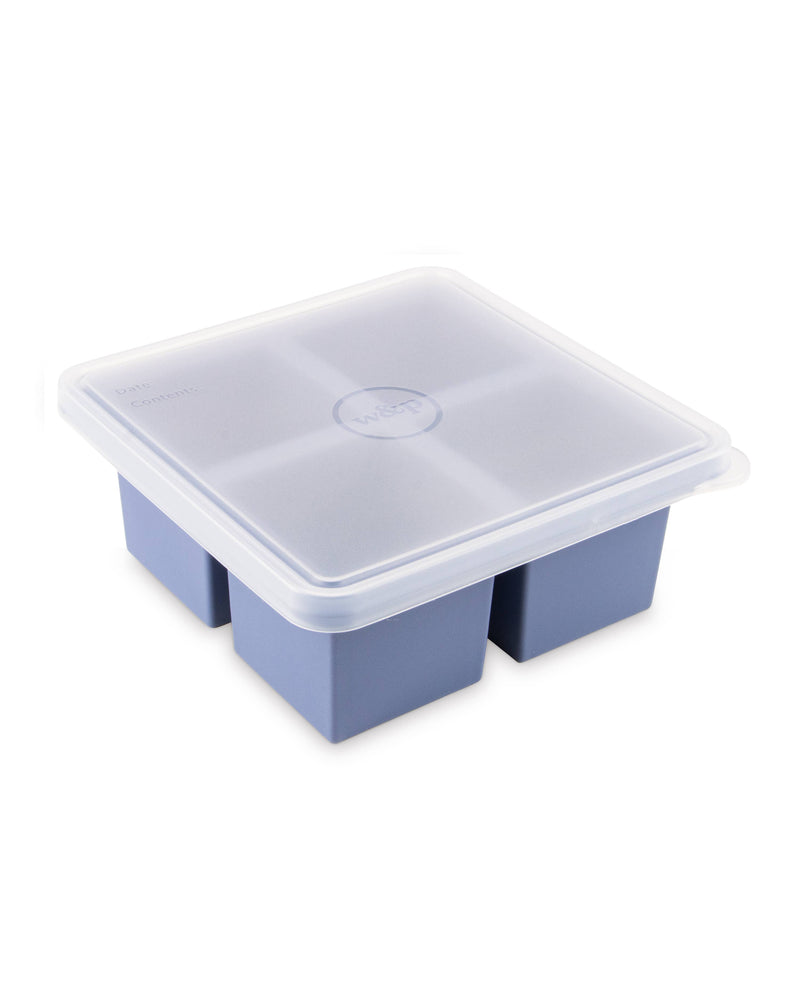 W&P | Cup Cube Silicone Food Storage Meal Prep: Blue / 6 Cube
