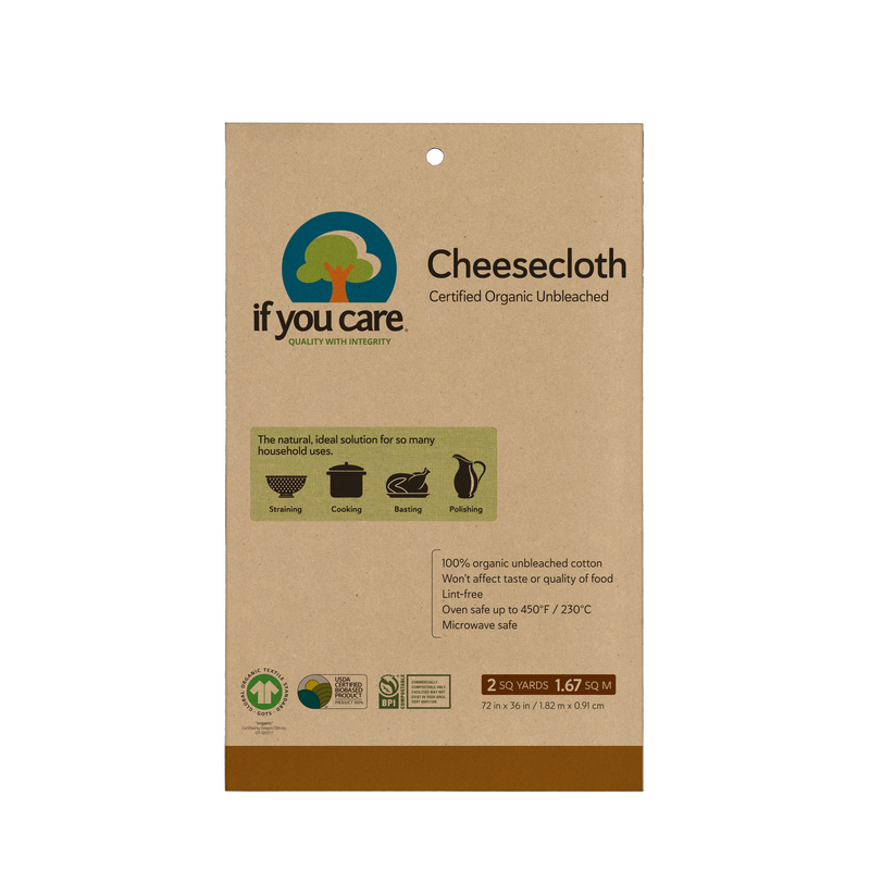 If You Care | Certified Organic Unbleached Cheesecloth.