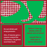 Funny Drinks on Me cocktail napkins with humorous Christmas messages, perfect for parties and gatherings. Ideal for adding laughter to any holiday celebration.