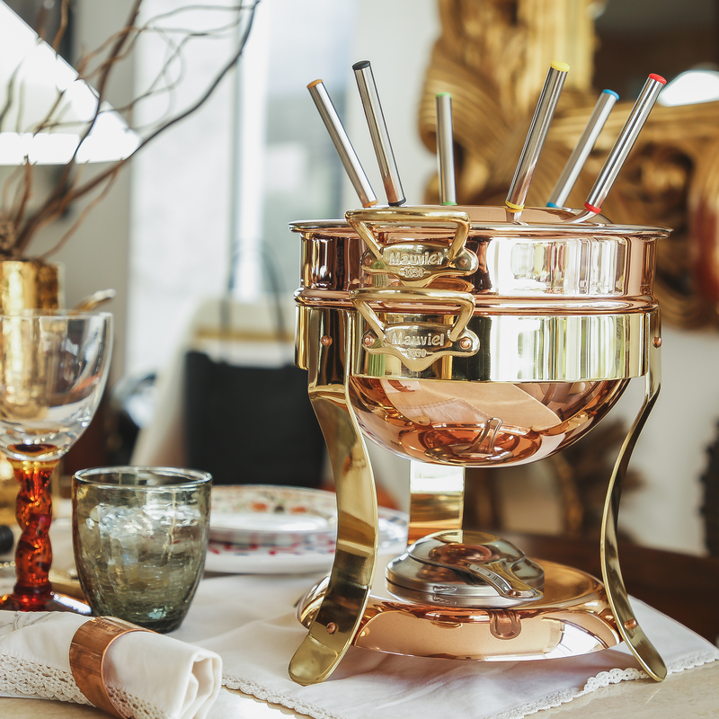 Mauviel | M'TRADITION Copper Fondue Set.
