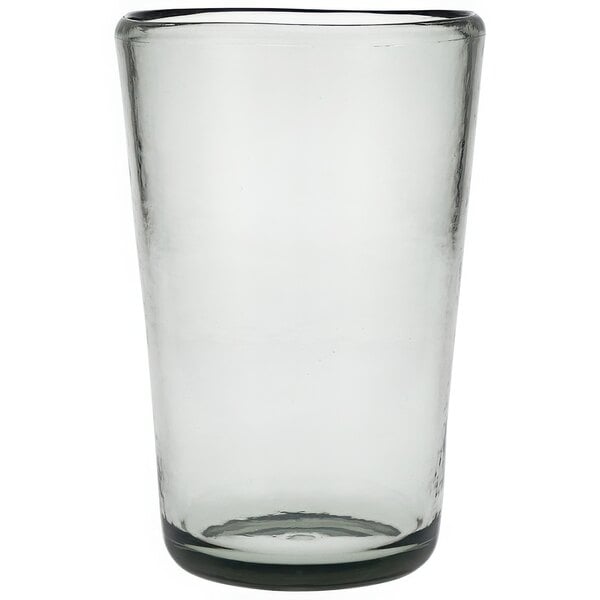 Fortessa | Veranda HiBall Green 19oz Tumbler, a clear glass with a black rim, ideal for enhancing your barware collection from Athens Cooks.