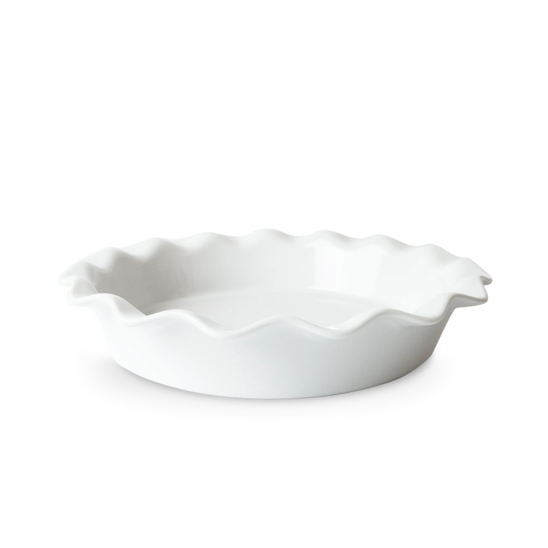 Pillivuyt Pie Dish with wavy edge, ideal for baking, featured at Athens Cooks, a store specializing in curated kitchen tools and cookware.