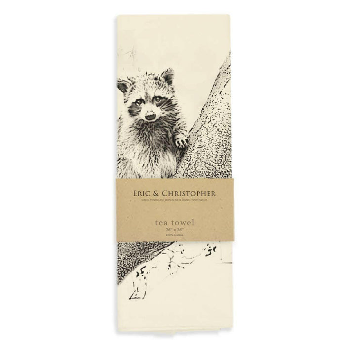 Eric & Christopher - American Woodlands Collective Raccoon Tea Towel.