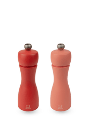 Peugeot | Tahiti Duo Salt + Pepper Mills - Air, featuring hourglass design with S and P grind adjusters, crafted from sustainable wood for elegance and durability.