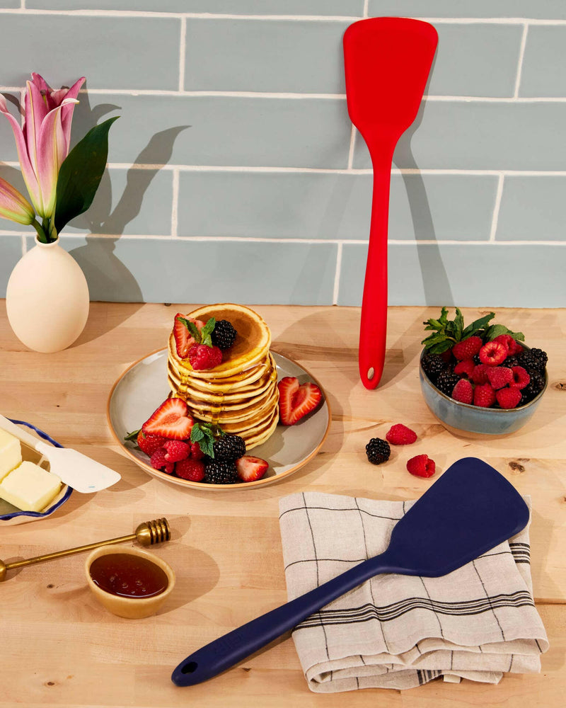 GIR | Ultimate Turner - Mint shown next to a stack of pancakes, highlighting its versatile design for flipping and transferring foods.