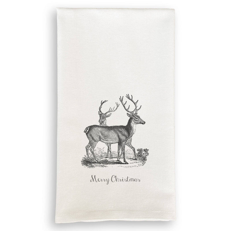 Eric & Christopher | Reindeer in Canoe Tea Towel