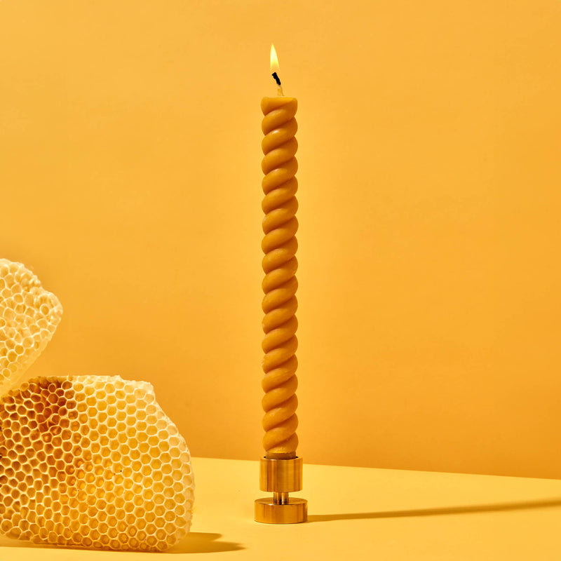 54 Celsius | Spiral Natural Beeswax Candles
